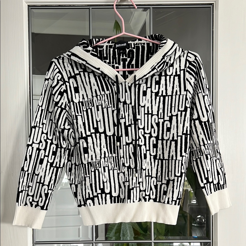 Just Cavalli Black and White Hoodie